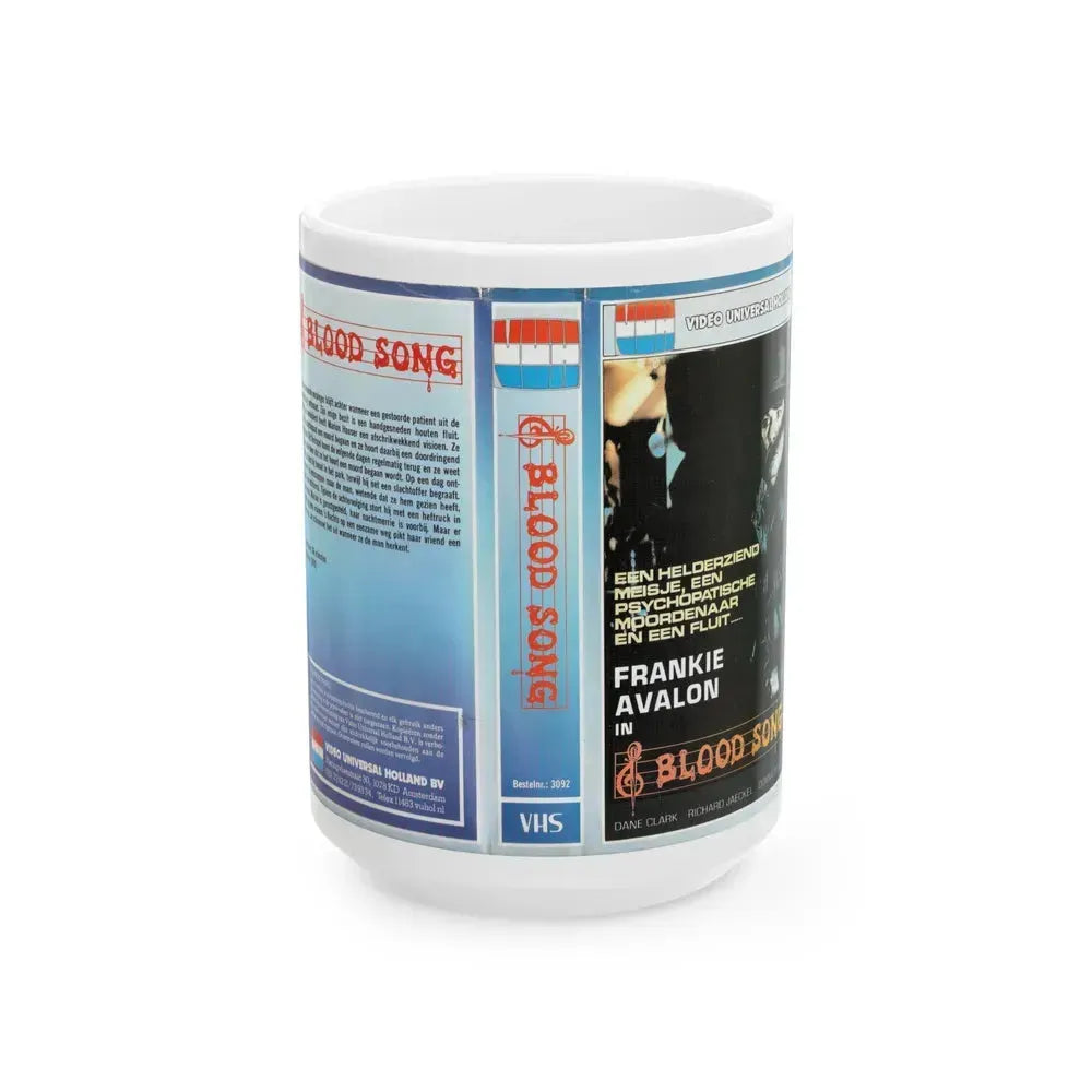 BLOOD SONG (VHS COVER) - White Coffee Mug 15oz - Go Mug Yourself