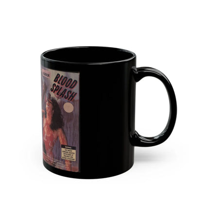 BLOOD SPLASH (VHS COVER) - Black Coffee Mug-Go Mug Yourself