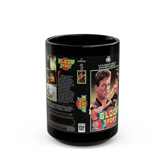 BLOOD SPORT (VHS COVER) - Black Coffee Mug-15oz-Go Mug Yourself