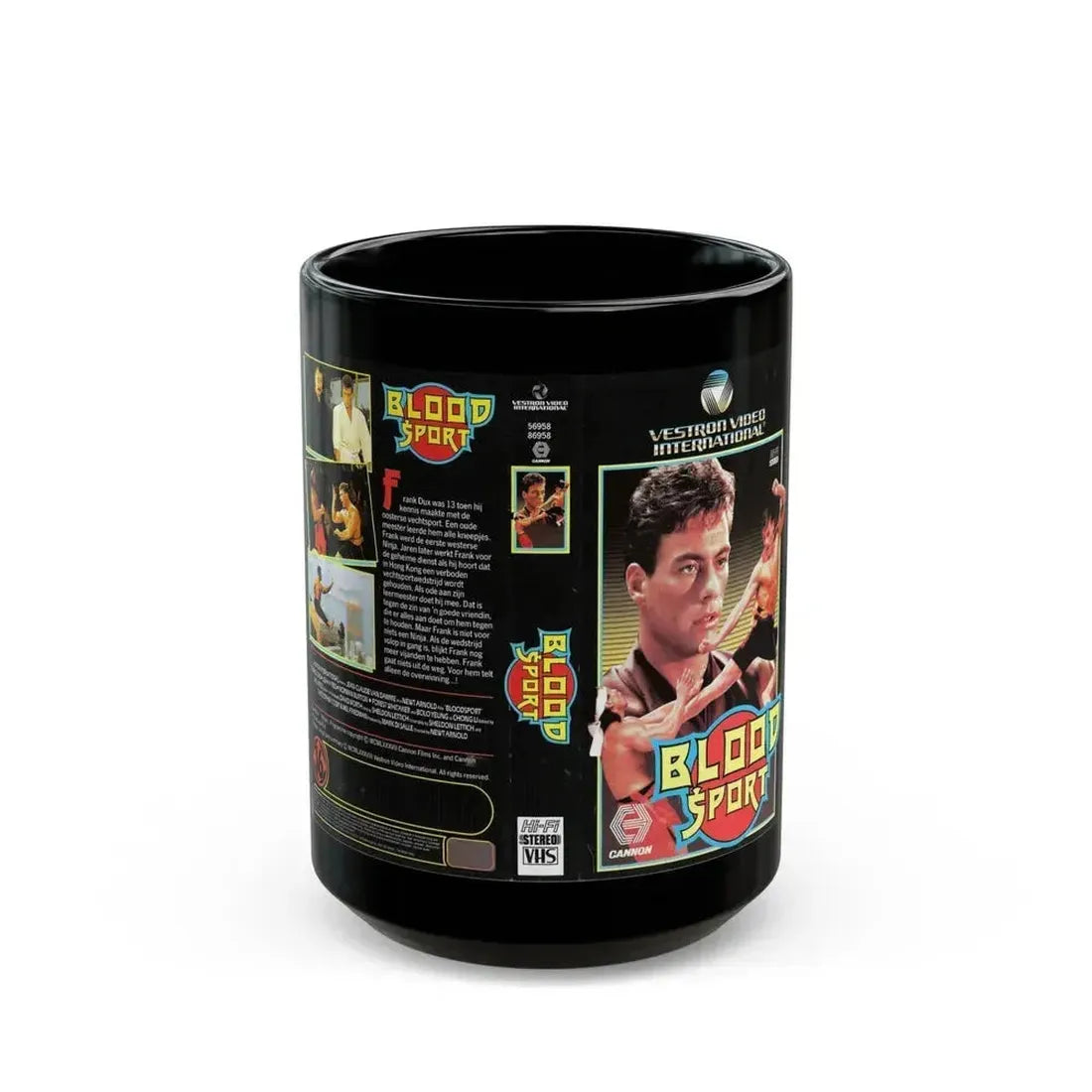 BLOOD SPORT (VHS COVER) - Black Coffee Mug 15oz - Go Mug Yourself