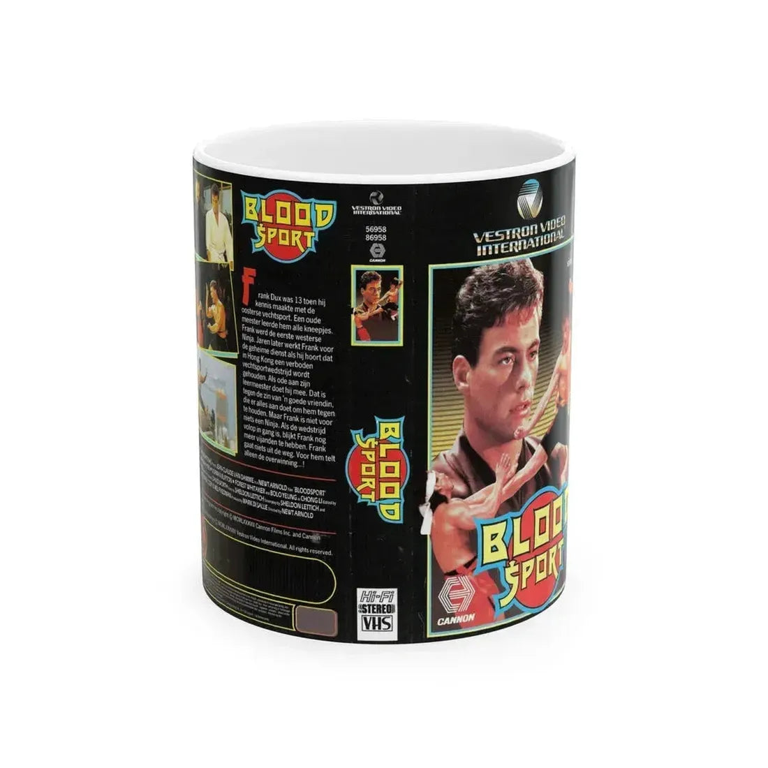 BLOOD SPORT (VHS COVER) - White Coffee Mug 11oz - Go Mug Yourself