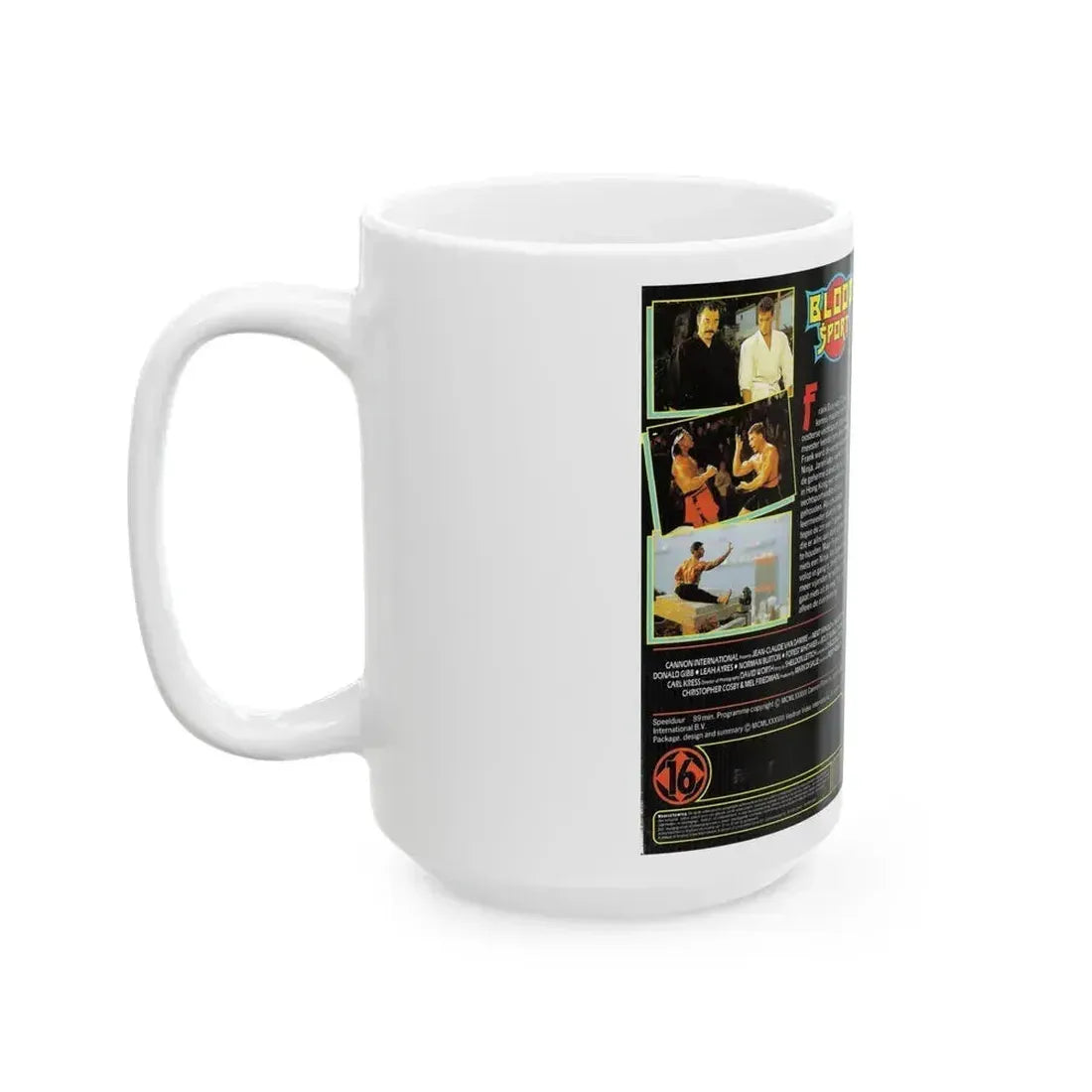 BLOOD SPORT (VHS COVER) - White Coffee Mug - Go Mug Yourself