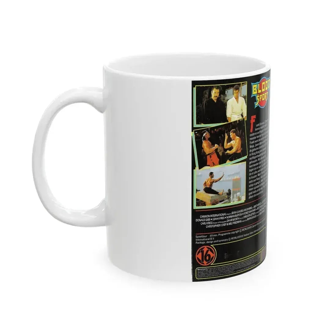 BLOOD SPORT (VHS COVER) - White Coffee Mug - Go Mug Yourself