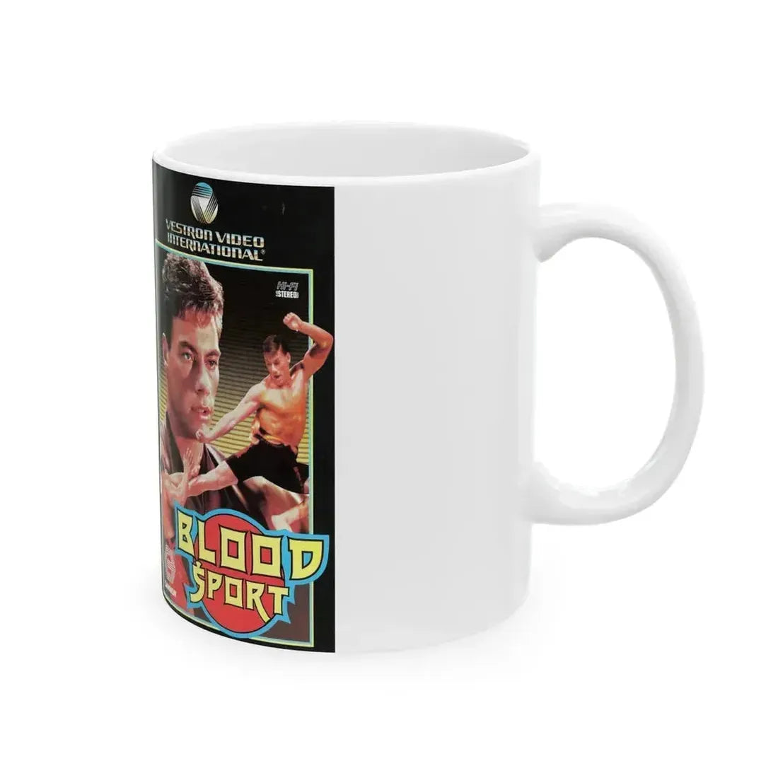 BLOOD SPORT (VHS COVER) - White Coffee Mug - Go Mug Yourself