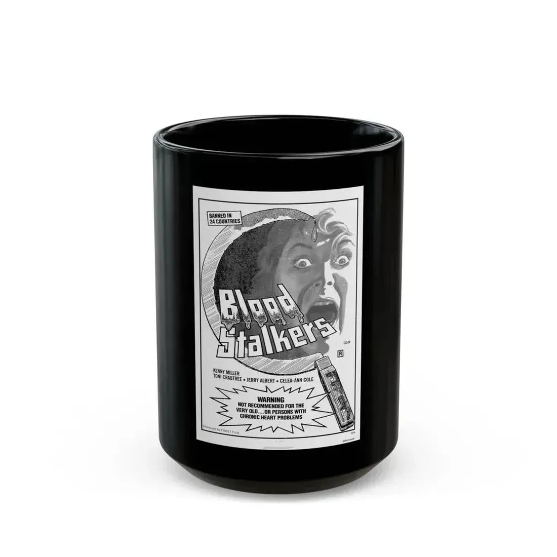 BLOOD STALKERS (THE NIGHT DANIEL DIED) 1976 Movie Poster - Black Coffee Mug 15oz - Go Mug Yourself