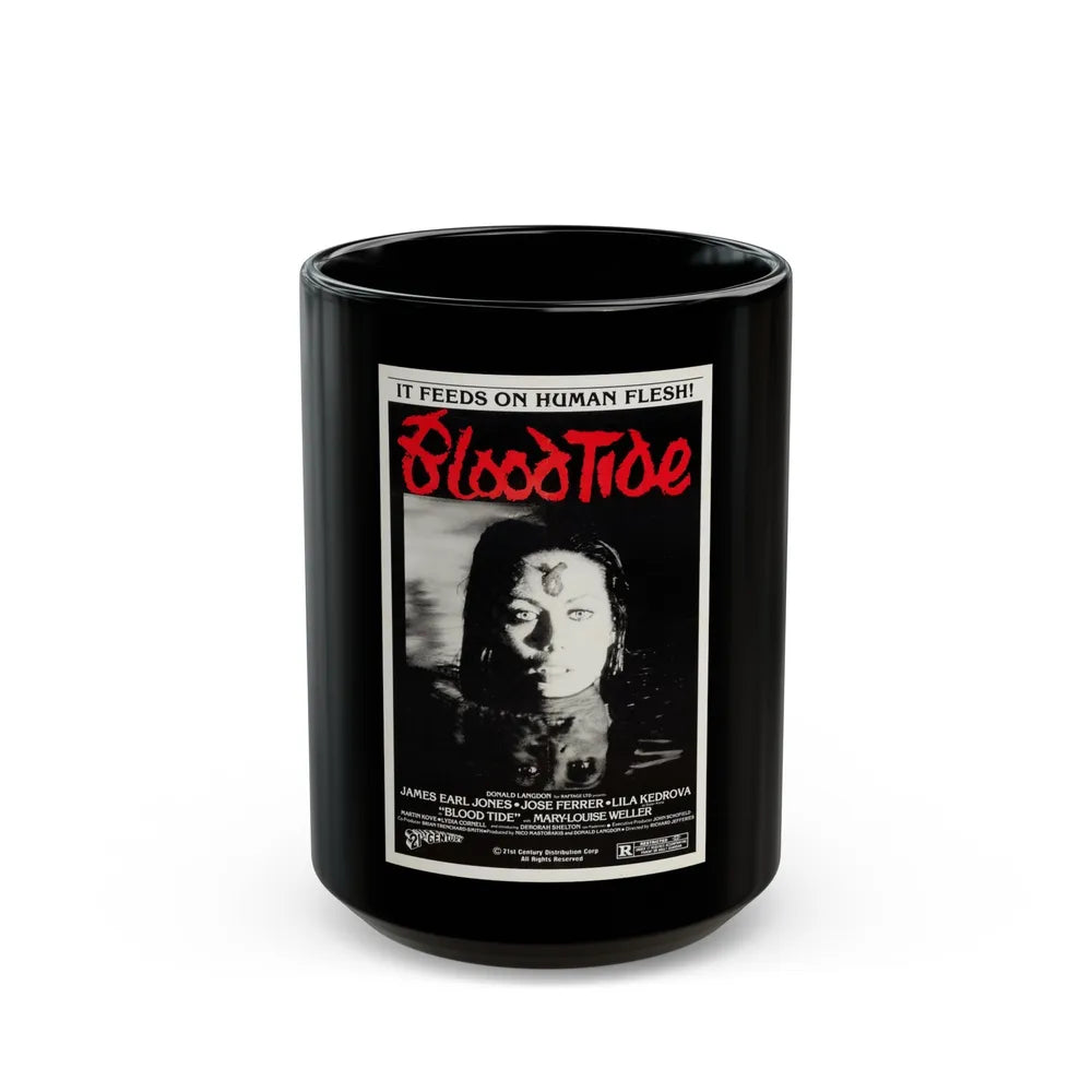 BLOOD TIDE 1982 Movie Poster - Black Coffee Mug-15oz-Go Mug Yourself