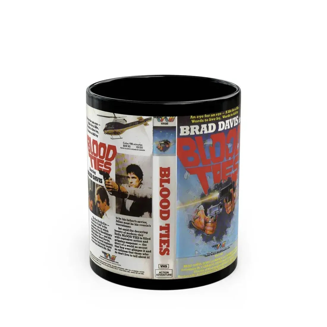 BLOOD TIES (VHS COVER) - Black Coffee Mug 11oz - Go Mug Yourself