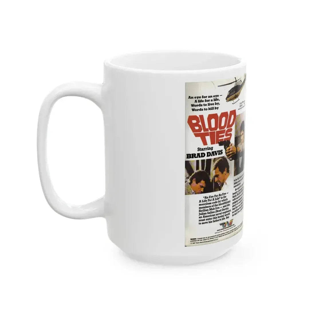 BLOOD TIES (VHS COVER) - White Coffee Mug - Go Mug Yourself