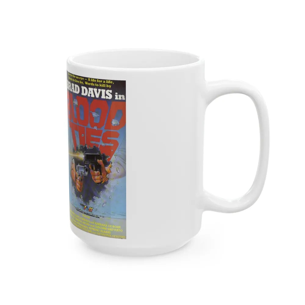 BLOOD TIES (VHS COVER) - White Coffee Mug-Go Mug Yourself