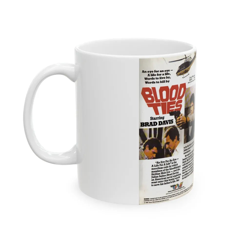 BLOOD TIES (VHS COVER) - White Coffee Mug-Go Mug Yourself