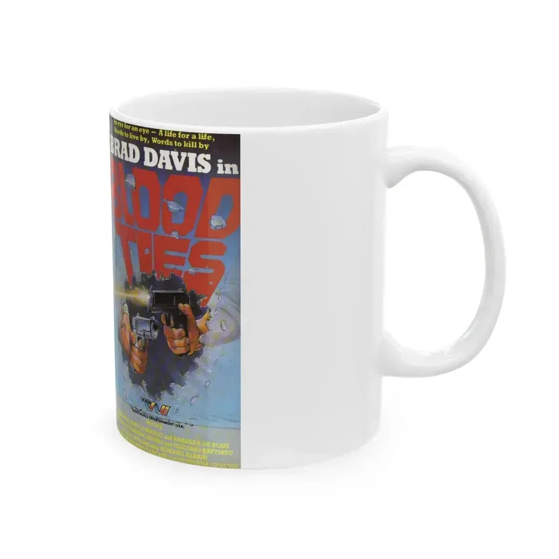 BLOOD TIES (VHS COVER) - White Coffee Mug - Go Mug Yourself