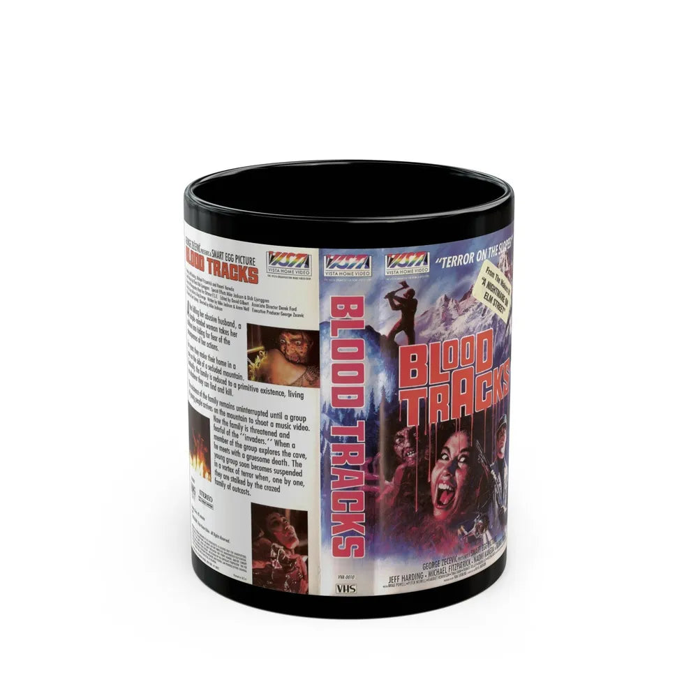 BLOOD TRACKS ENGLISH (VHS COVER) - Black Coffee Mug-11oz-Go Mug Yourself