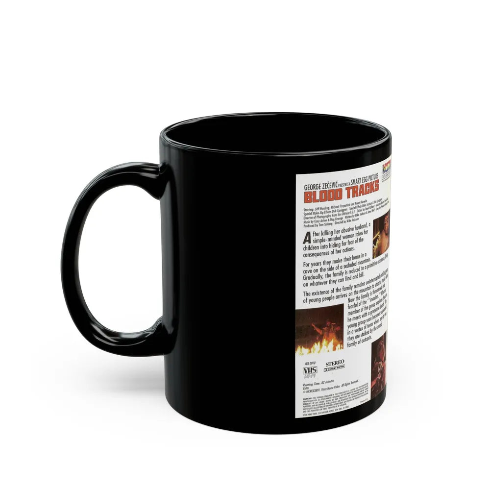 BLOOD TRACKS ENGLISH (VHS COVER) - Black Coffee Mug-Go Mug Yourself