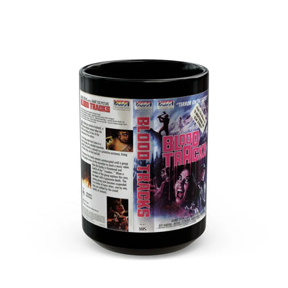 BLOOD TRACKS SMRAT EGG PICTURE (VHS COVER) - Black Coffee Mug-15oz-Go Mug Yourself