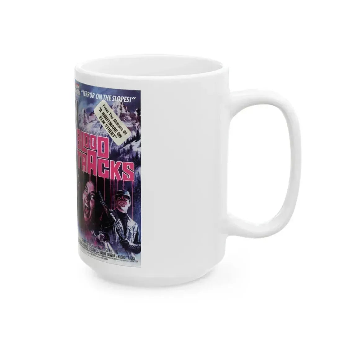 BLOOD TRACKS SMRAT EGG PICTURE (VHS COVER) - White Coffee Mug - Go Mug Yourself