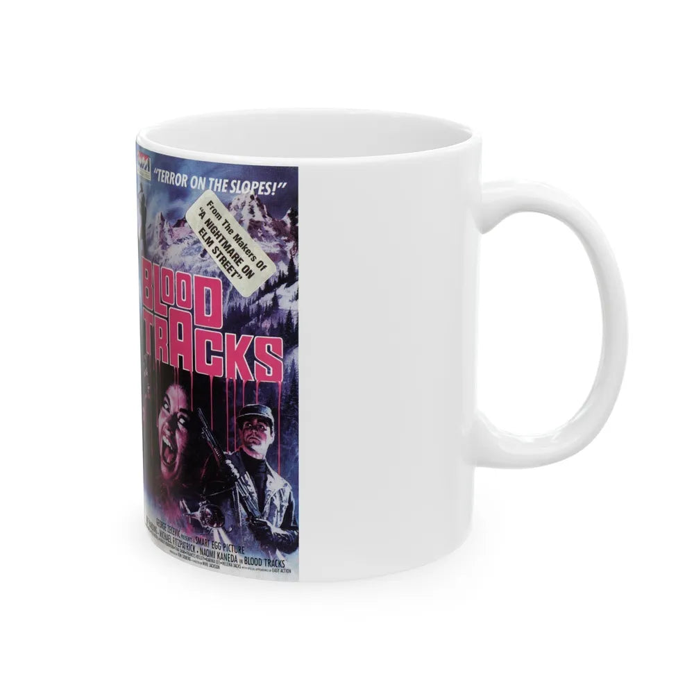 BLOOD TRACKS SMRAT EGG PICTURE (VHS COVER) - White Coffee Mug-Go Mug Yourself