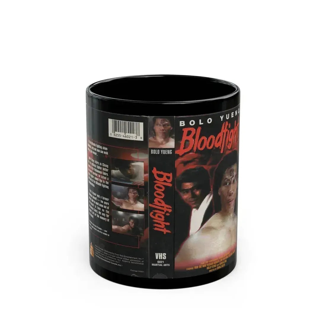 BLOODFIGHT (VHS COVER) - Black Coffee Mug 11oz - Go Mug Yourself