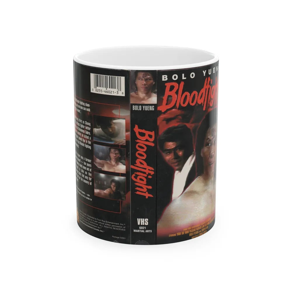 BLOODFIGHT (VHS COVER) - White Coffee Mug-11oz-Go Mug Yourself