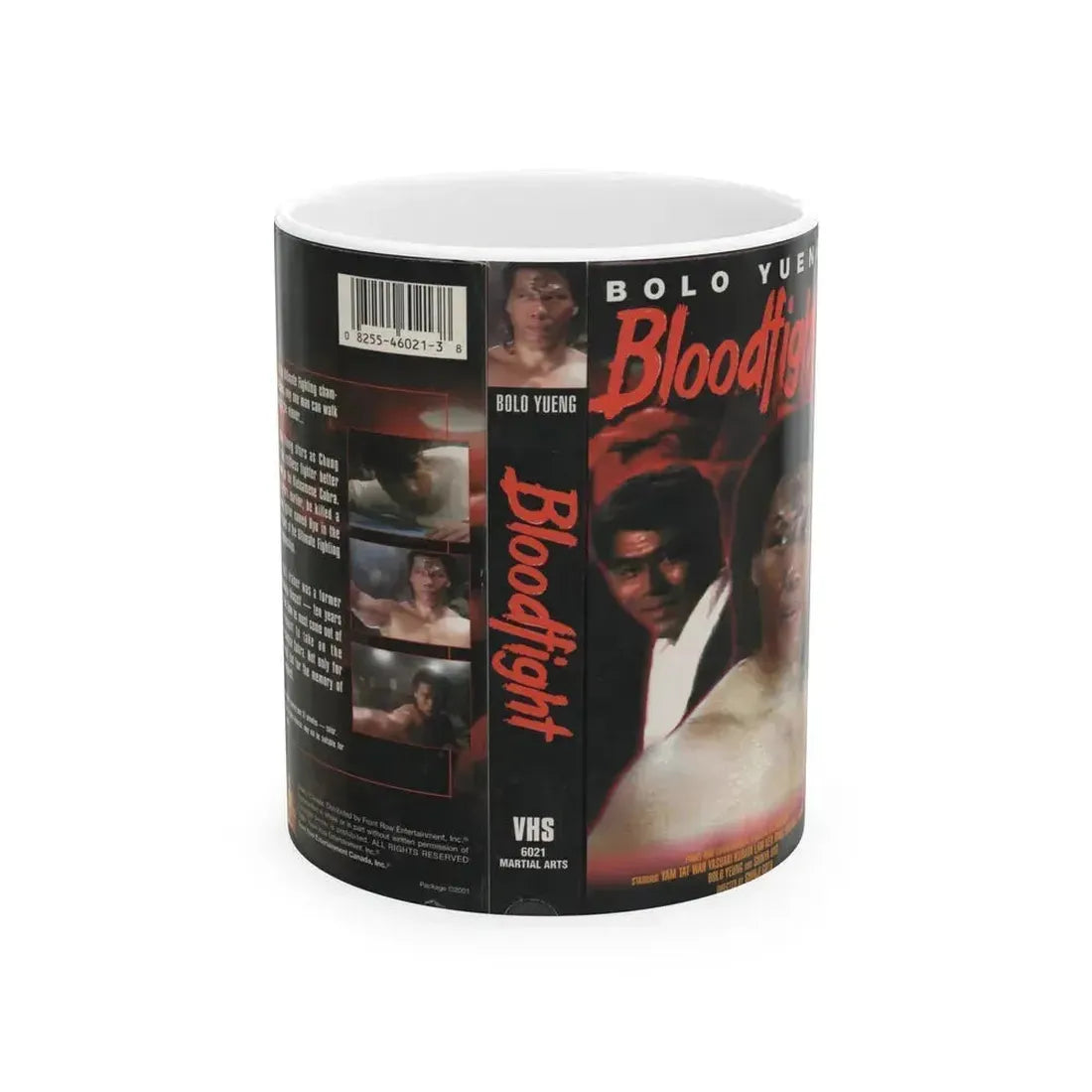 BLOODFIGHT (VHS COVER) - White Coffee Mug 11oz - Go Mug Yourself