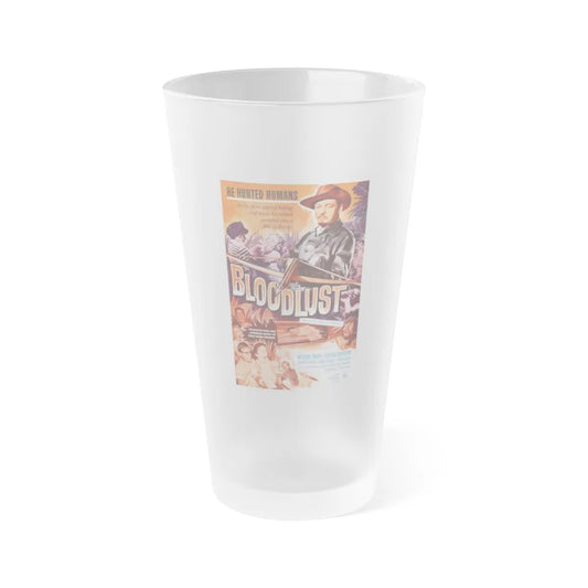 BLOODLUST 1961 Movie Poster - Frosted Pint Glass 16oz-16oz-Frosted-Go Mug Yourself