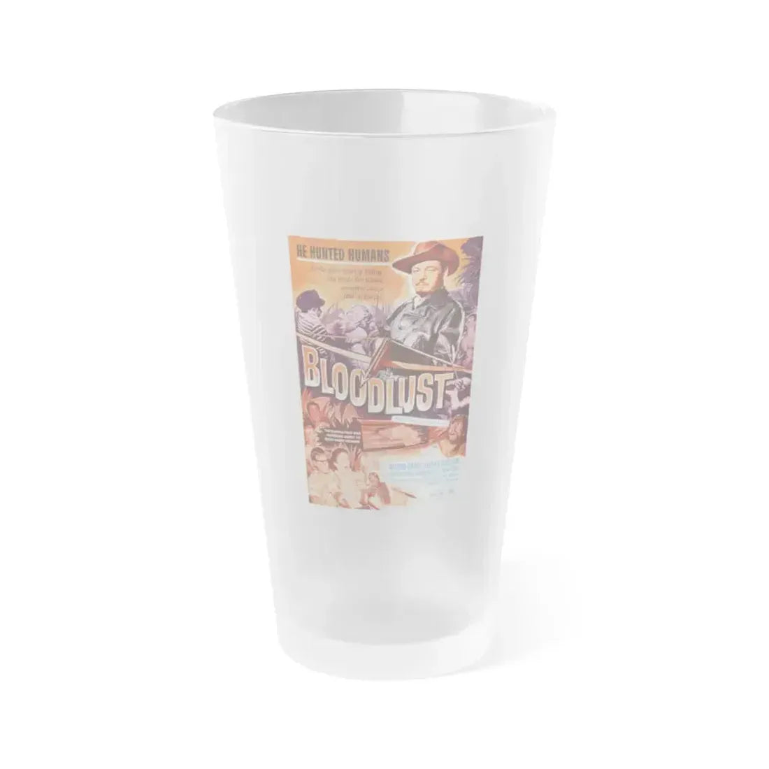 BLOODLUST 1961 Movie Poster - Frosted Pint Glass 16oz 16oz Frosted - Go Mug Yourself