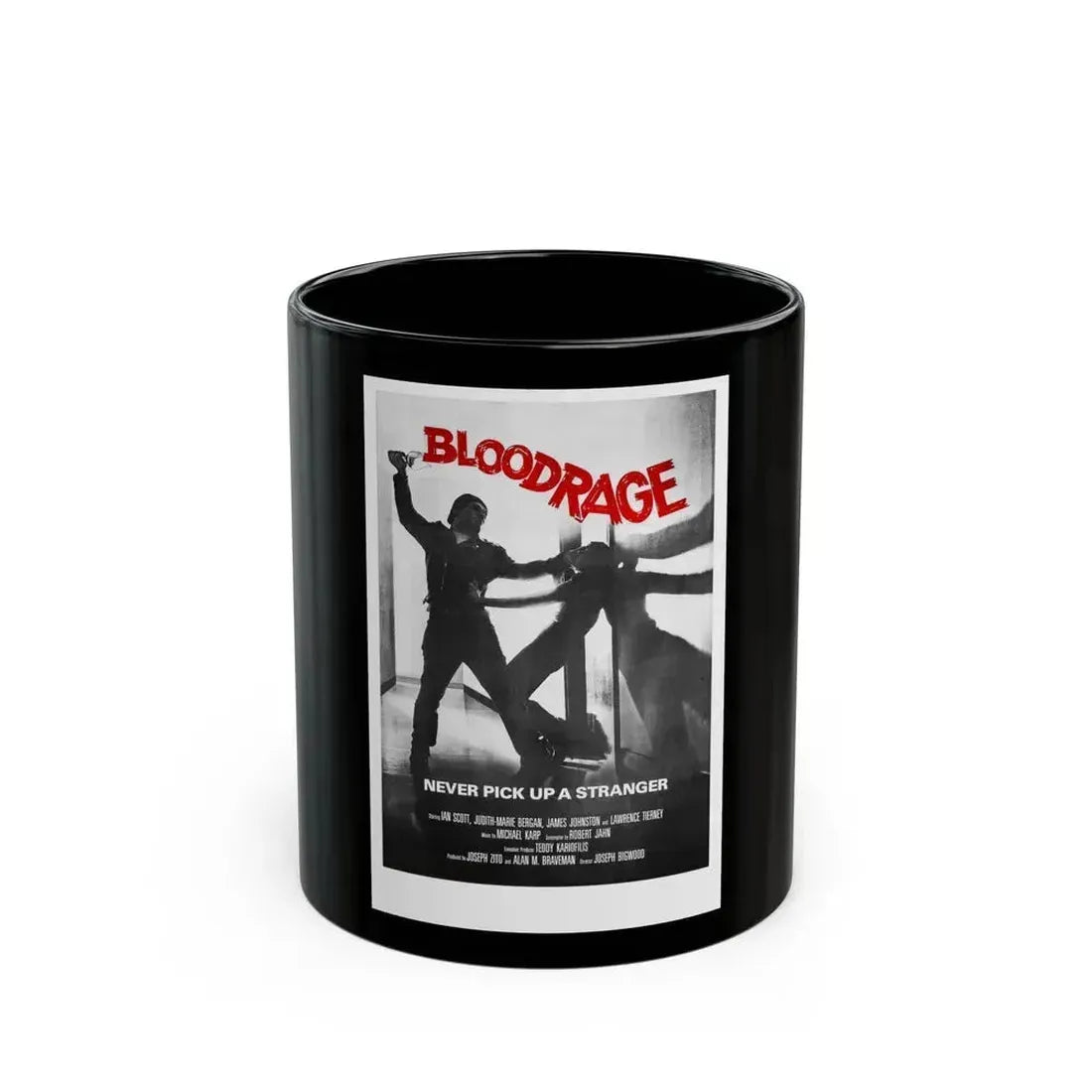 BLOODRAGE 1980 Movie Poster - Black Coffee Mug 11oz - Go Mug Yourself