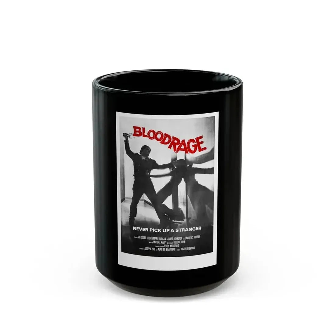 BLOODRAGE 1980 Movie Poster - Black Coffee Mug 15oz - Go Mug Yourself