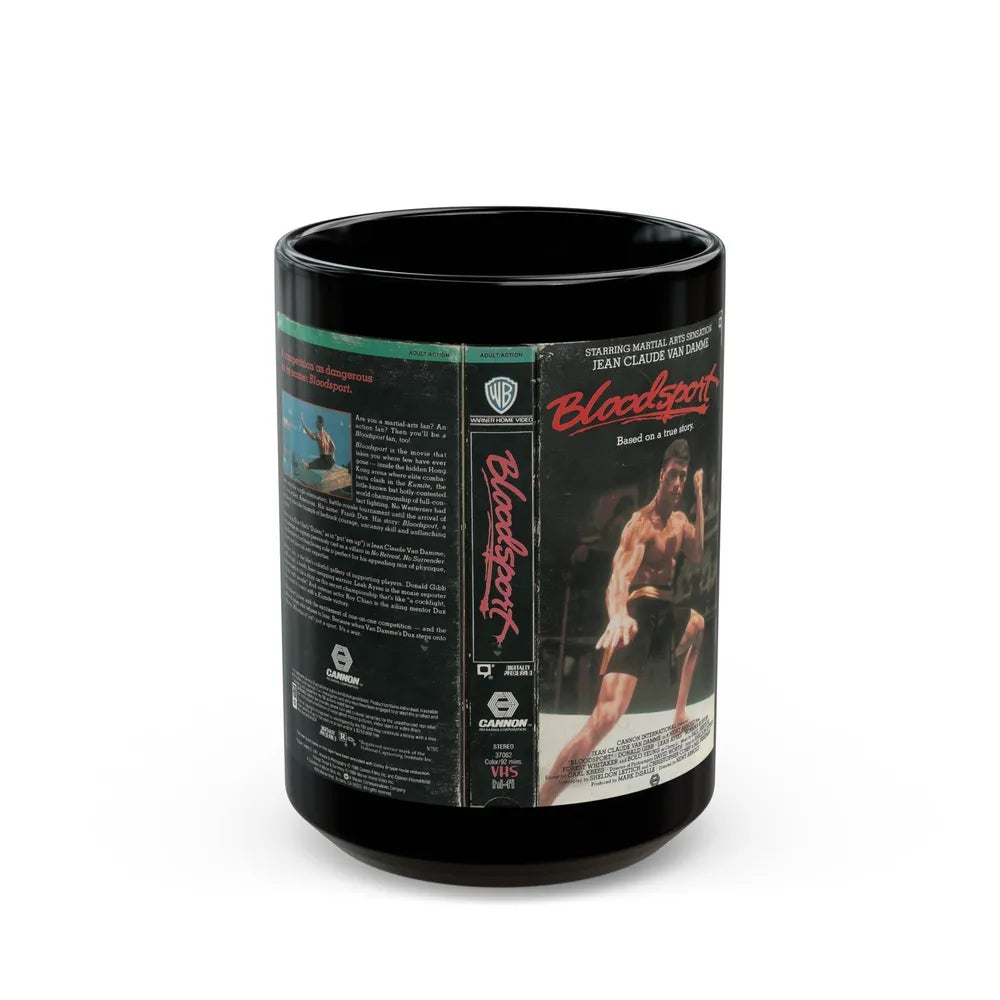 BLOODSPORT (VHS COVER) - Black Coffee Mug-15oz-Go Mug Yourself