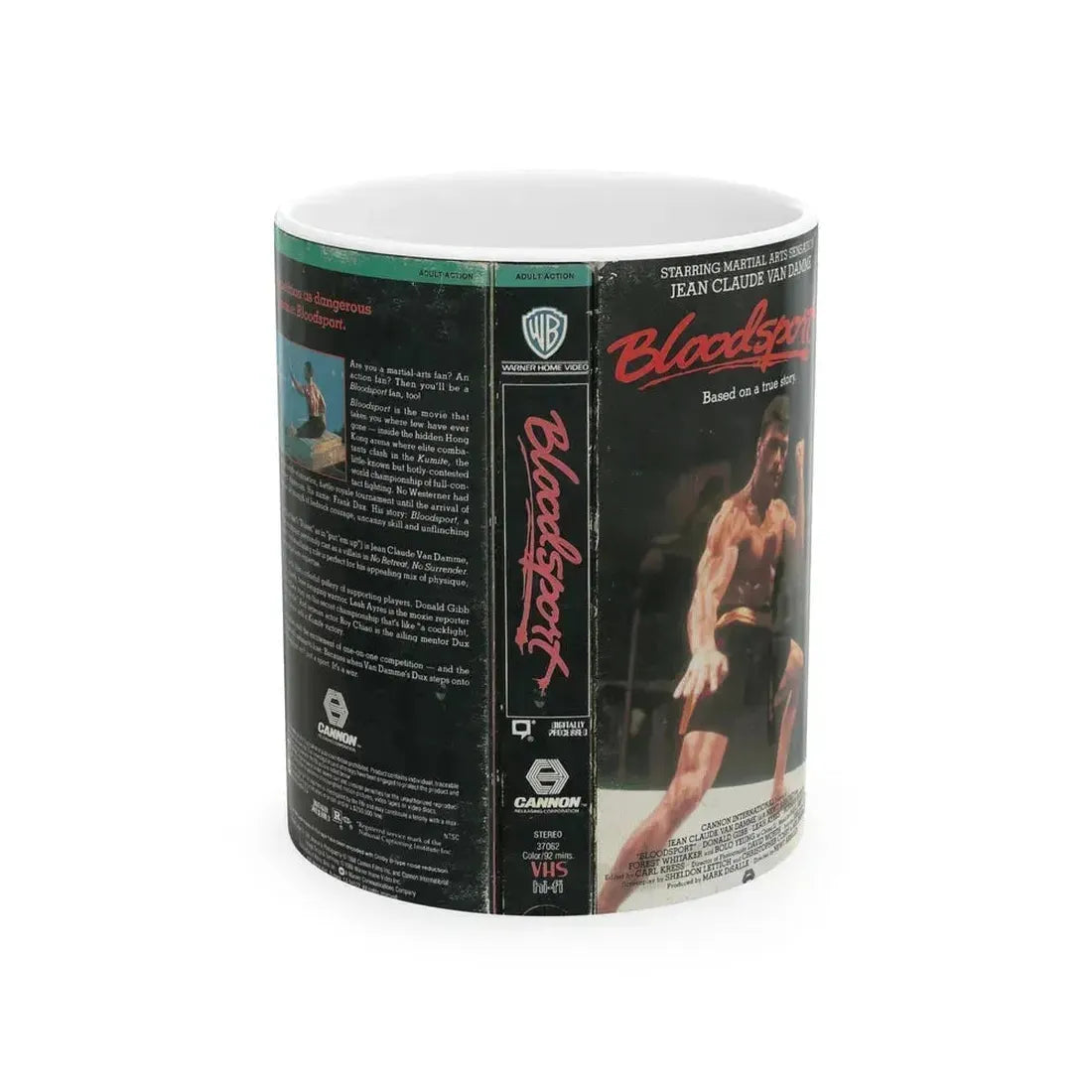 BLOODSPORT (VHS COVER) - White Coffee Mug 11oz - Go Mug Yourself