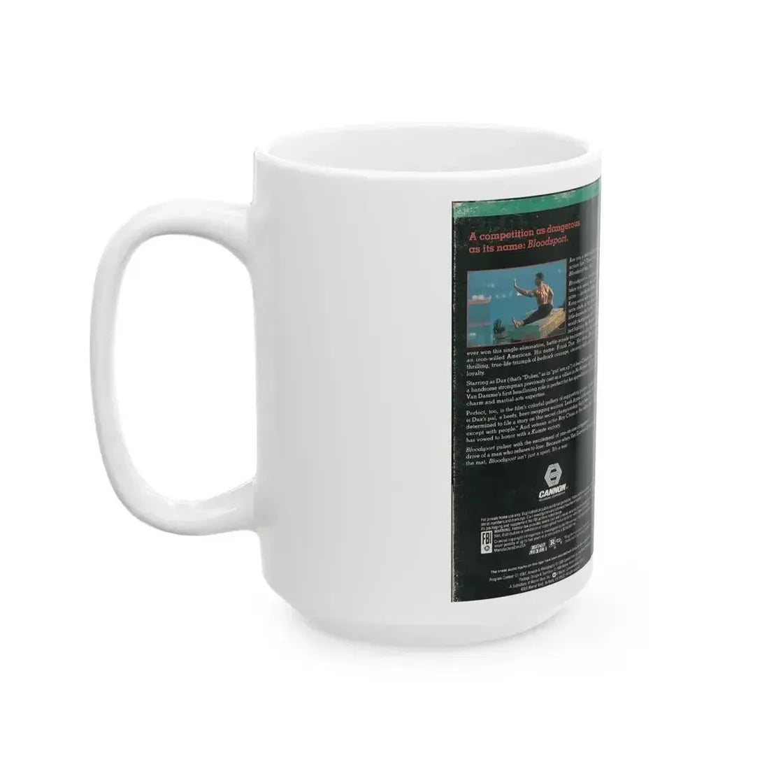 BLOODSPORT (VHS COVER) - White Coffee Mug - Go Mug Yourself