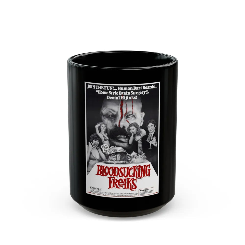 BLOODSUCKING FREAKS 1976 Movie Poster - Black Coffee Mug-15oz-Go Mug Yourself