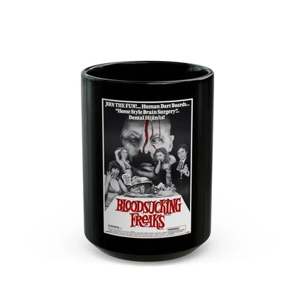 BLOODSUCKING FREAKS 1976 Movie Poster - Black Coffee Mug 15oz - Go Mug Yourself