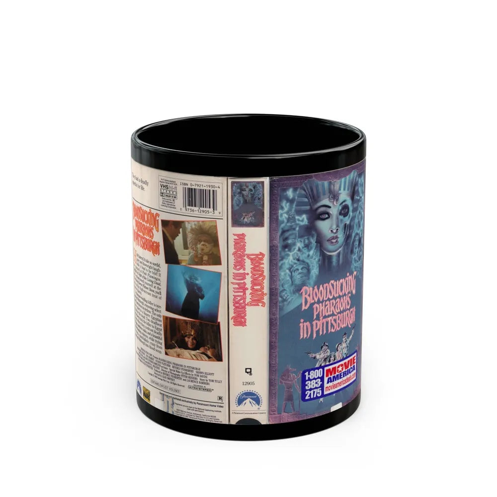 BLOODSUCKING PHARAOHS IN PITTSBURGH (VHS COVER) - Black Coffee Mug-11oz-Go Mug Yourself