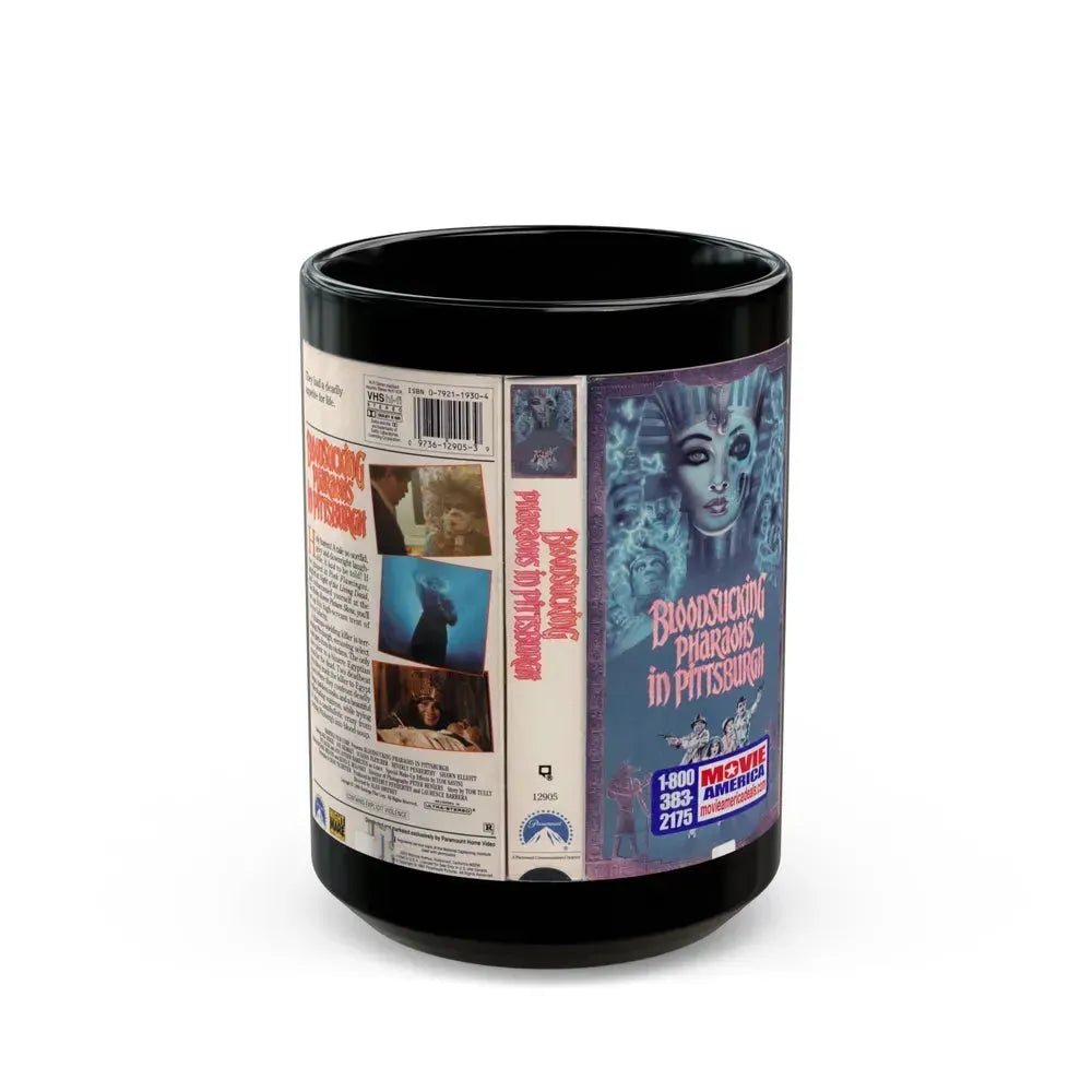 BLOODSUCKING PHARAOHS IN PITTSBURGH (VHS COVER) - Black Coffee Mug 15oz - Go Mug Yourself