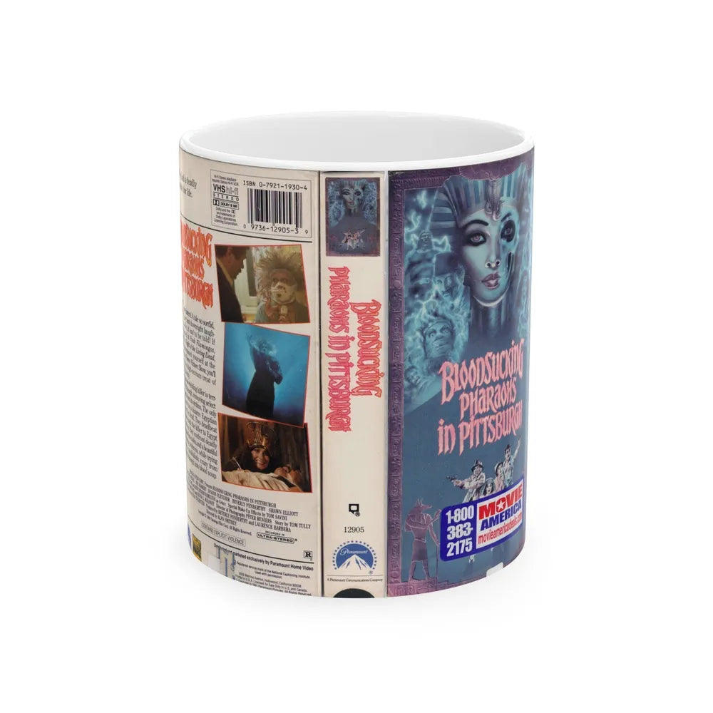 BLOODSUCKING PHARAOHS IN PITTSBURGH (VHS COVER) - White Coffee Mug-11oz-Go Mug Yourself