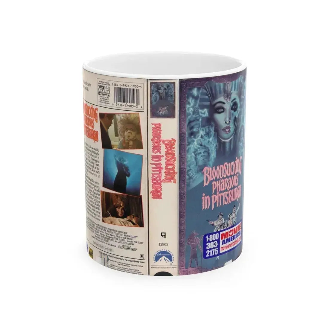 BLOODSUCKING PHARAOHS IN PITTSBURGH (VHS COVER) - White Coffee Mug 11oz - Go Mug Yourself
