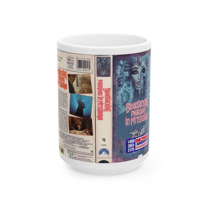 BLOODSUCKING PHARAOHS IN PITTSBURGH (VHS COVER) - White Coffee Mug-15oz-Go Mug Yourself