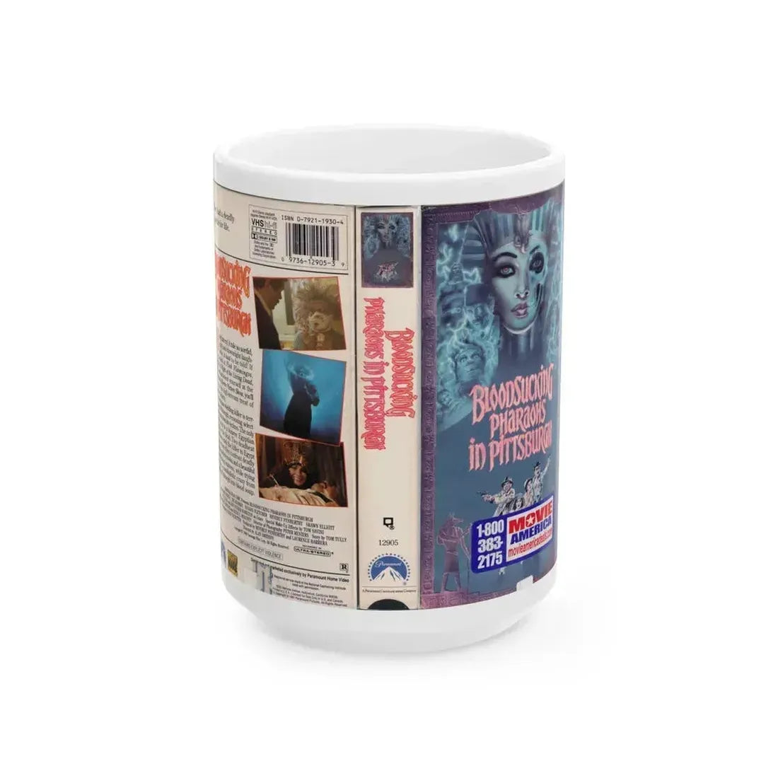 BLOODSUCKING PHARAOHS IN PITTSBURGH (VHS COVER) - White Coffee Mug 15oz - Go Mug Yourself