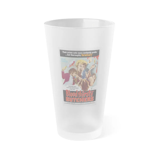 BLOODTHIRSTY BUTCHERS 1970 Movie Poster - Frosted Pint Glass 16oz-16oz-Frosted-Go Mug Yourself