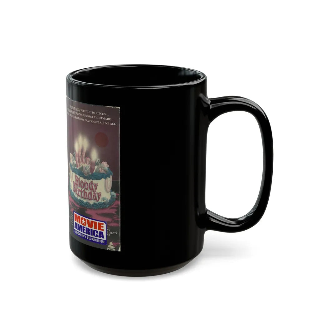 BLOODY BIRTHDAY PRISM HOME ENTERTAINMENT (VHS COVER) - Black Coffee Mug-Go Mug Yourself