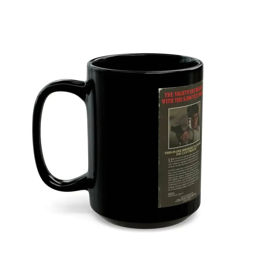 BLOODY BIRTHDAY PRISM HOME ENTERTAINMENT (VHS COVER) - Black Coffee Mug - Go Mug Yourself