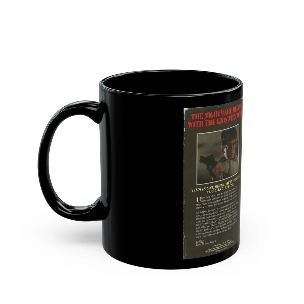 BLOODY BIRTHDAY PRISM HOME ENTERTAINMENT (VHS COVER) - Black Coffee Mug-Go Mug Yourself