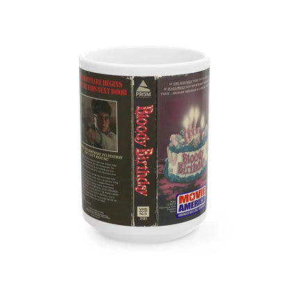 BLOODY BIRTHDAY PRISM HOME ENTERTAINMENT (VHS COVER) - White Coffee Mug-15oz-Go Mug Yourself