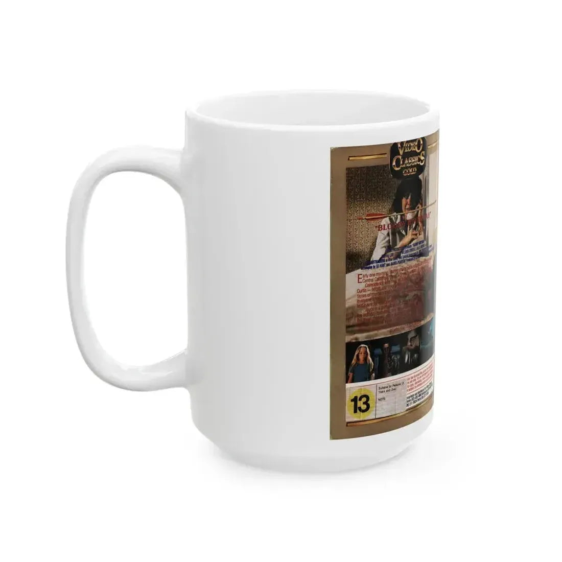 BLOODY BIRTHDAY VIDEO CLASSICS GOLD (VHS COVER) - White Coffee Mug - Go Mug Yourself