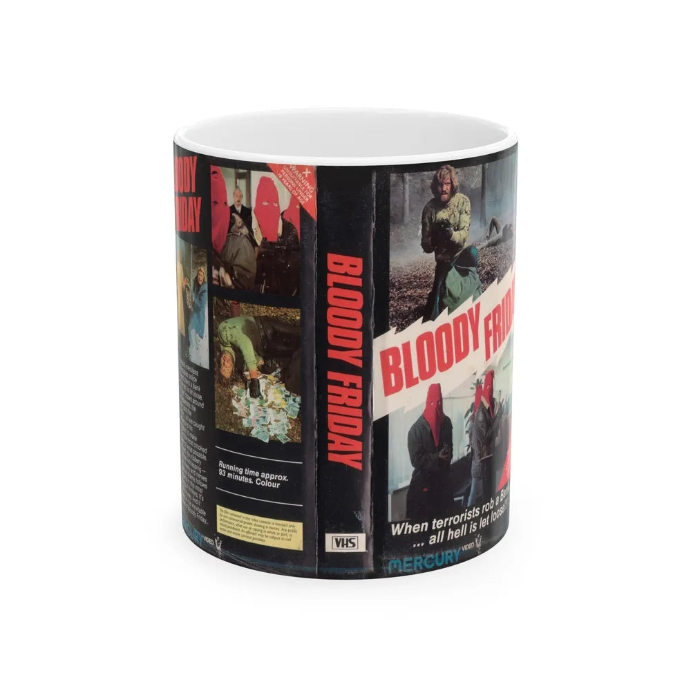 BLOODY FRIDAY MERCURY VIDEO (VHS COVER) - White Coffee Mug-11oz-Go Mug Yourself