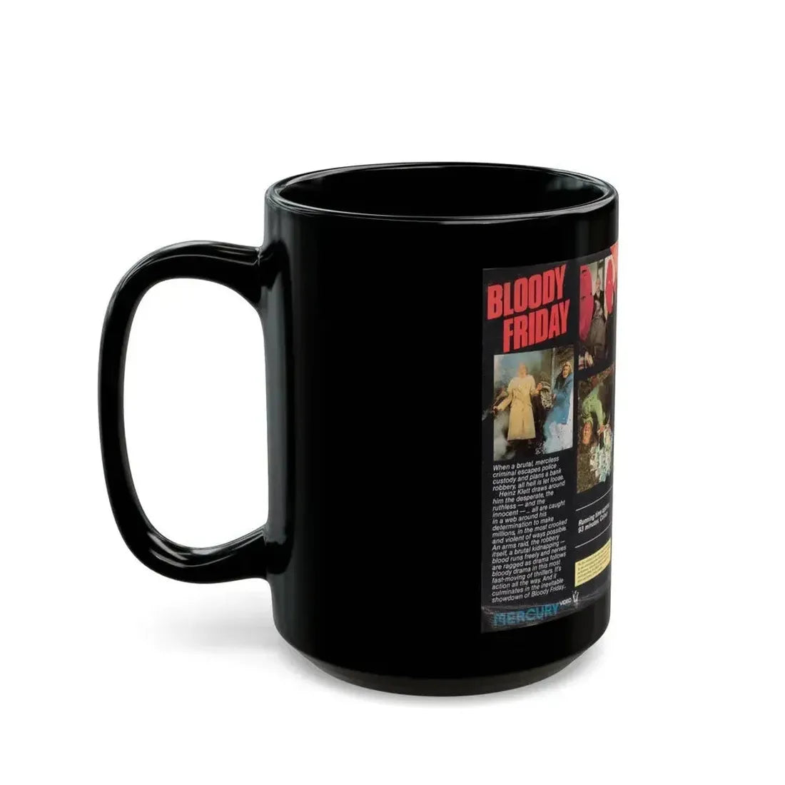 BLOODY FRIDAY (VHS COVER) - Black Coffee Mug - Go Mug Yourself