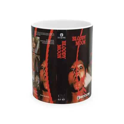BLOODY MOON INTAR LIGHT VIDEO (VHS COVER) - White Coffee Mug 11oz - Go Mug Yourself
