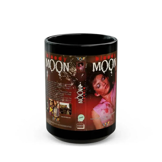 BLOODY MOON (VHS COVER) - Black Coffee Mug 15oz - Go Mug Yourself