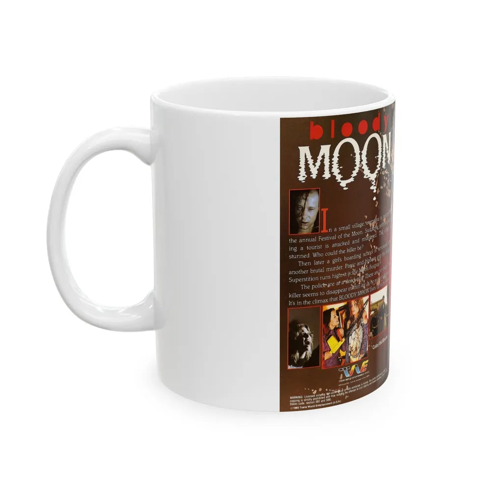 BLOODY MOON (VHS COVER) - White Coffee Mug-Go Mug Yourself