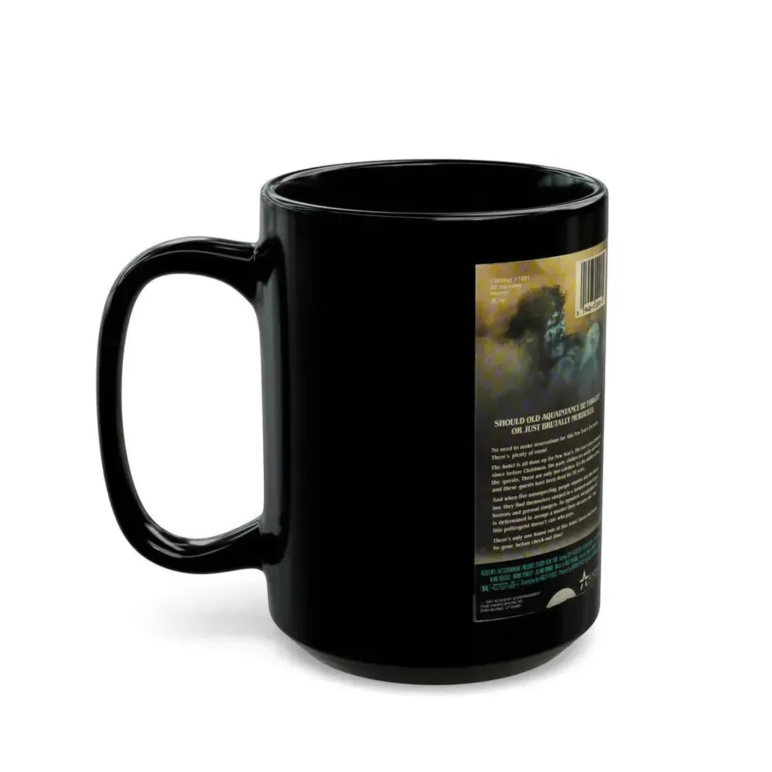 BLOODY NEW YEAR (VHS COVER) - Black Coffee Mug - Go Mug Yourself